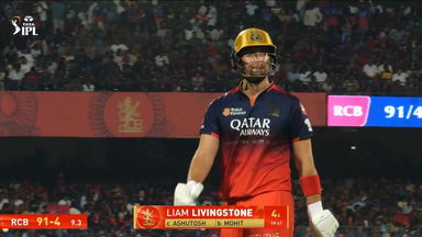 IPL 2025 M24: RCB vs DC - Liam Livingstone Wicket