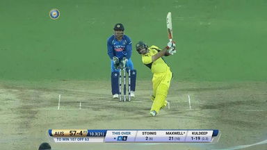 IND vs AUS 2017, 1st ODI: Glenn Maxwell Six