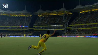 Catch of the Tournament...Almost!! A splendid one-handed effort from Anshul Kamboj