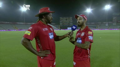 M02: KXIP vs DD – Chris Gayle Interviews KL Rahul