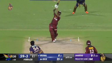 M68: KKR vs LSG – Krunal Pandya Six