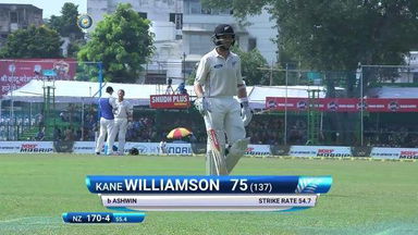 India VS NZ 2016, 1ST Test day 3 - Kane Williamson  Wicket