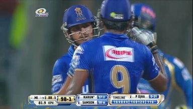 M56: MI vs RR– Karun Nair's 50