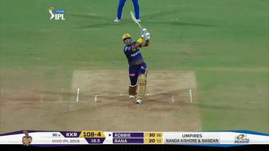 M56: MI vs KKR – Robin Uthappa Six