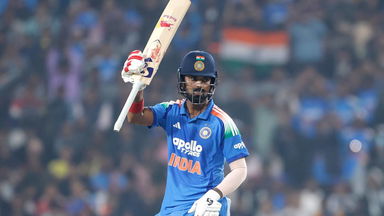 Captain KL Rahul leads from the front with 60(56)