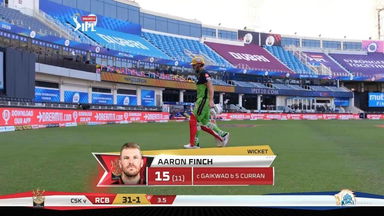 M44: RCB vs CSK – Aaron Finch Wicket