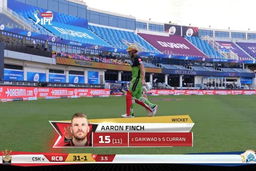 M44: RCB vs CSK – Aaron Finch Wicket