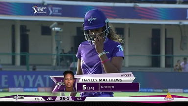 M02: Trailblazers vs Velocity – Hayley Matthews Wicket