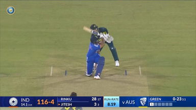 IND vs AUS 2023-24, 4TH T20I: Jitesh Sharma Six