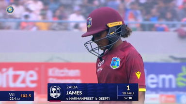 IND-W vs WI-W 2024, 3rd ODI: Zaida James Wicket