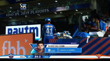 Eliminator: DC vs SRH – Shreyas Iyer Wicket