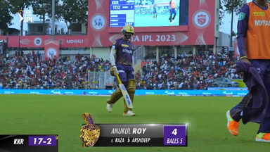 M02: PK vs KKR  – Anukul Roy  Wicket