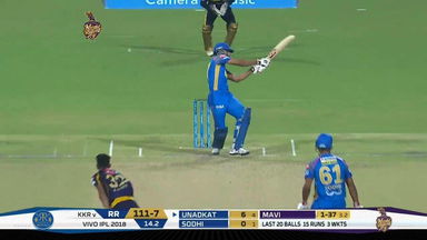 M49: KKR vs RR – Jaydev Unadkat Six