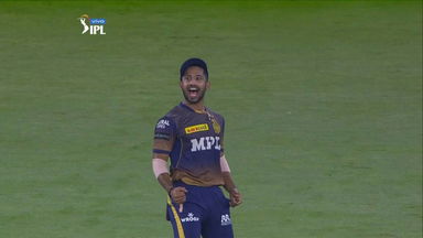 Rahul Tripathi's terrific tumbling catch