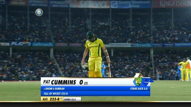 IND vs AUS 2019, 2nd ODI: Pat Cummins Wicket