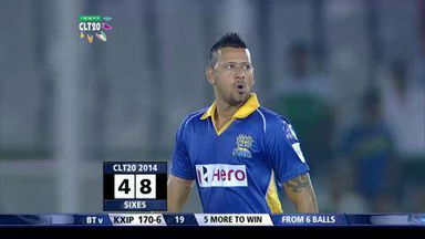 M5: KXIP vs BT –  Akshar Patel Six