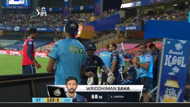 M40: GT vs SRH – Wriddhiman Saha Wicket