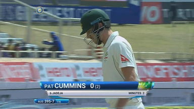 IND vs AUS 2017 - 3rd Test day 2 : Pat Cummins Wicket