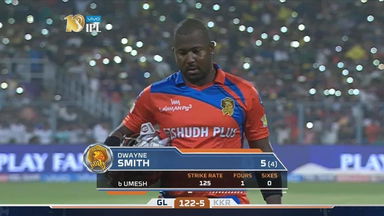 M23: KKR vs GL  – Dwayne Smith Wicket