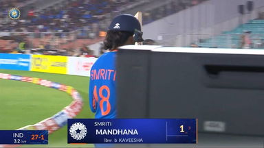 IND-W vs SL-W 2025, 3rd T20I: Smriti Mandhana Wicket