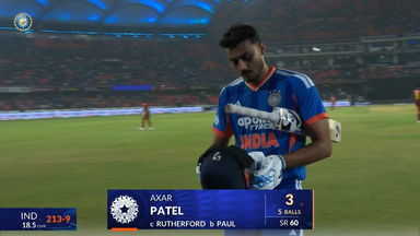 IND vs WI 2026, 4th T20I: Axar Patel Wicket