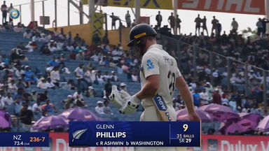 IND vs NZ 2024, 2nd Test: Glenn Phillips Wicket