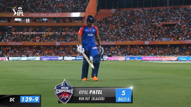 M34: SRH vs DC – Ripal Patel Wicket