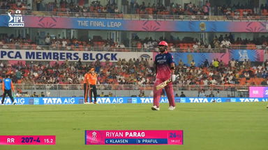 IPL 2026 Eliminator: SRH vs RR - Riyan Parag Wicket