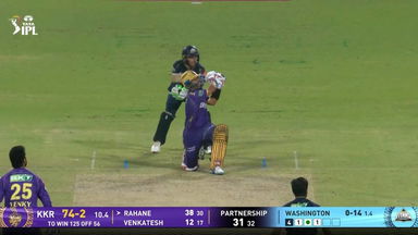 IPL 2025 M39: KKR vs GT - Ajinkya Rahane Six