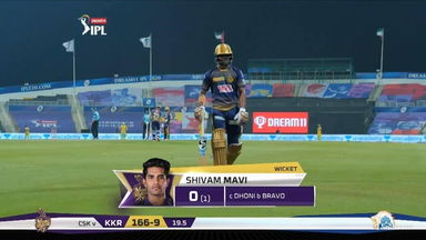 M21: KKR vs CSK – Shivam Mavi Wicket
