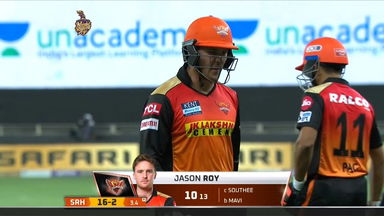 M49: KKR vs SRH – Jason Roy Wicket