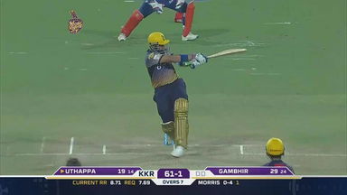 M32: KKR vs DD – Robin Uthappa Six