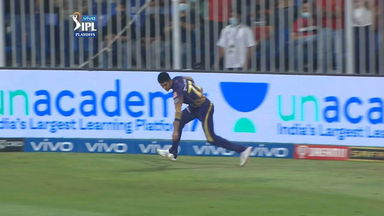 Straight in & out: Gill drops a sitter
