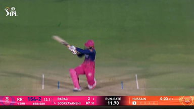 IPL 2026 M36: RR vs SRH - Vaibhav Sooryavanshi Six