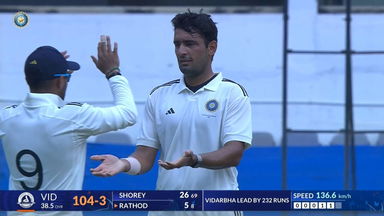 Z R Irani Cup 2025 Final, Vidarbha vs Rest of India : Vidarbha 2nd Innings Fall of Wickets