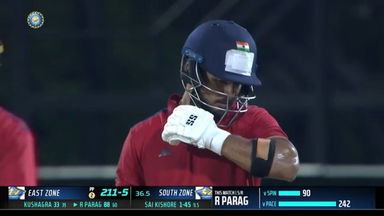 Prof D B Deodhar Trophy 2023-24: Riyan Parag's blistering knock of 95(65)
