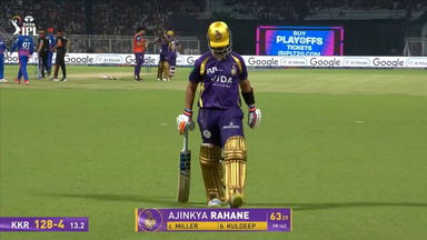 IPL 2026 M70: KKR vs DC - Ajinkya Rahane Wicket