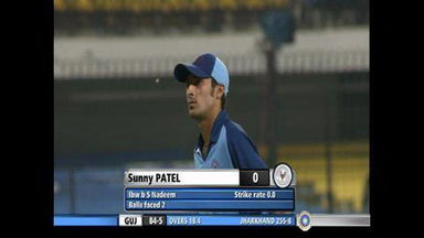 Jha v Guj, Vijay Hazare Trophy 2011 Finals: Guj inn HL