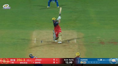 IPL 2026 M20: MI vs RCB - Tim David Six