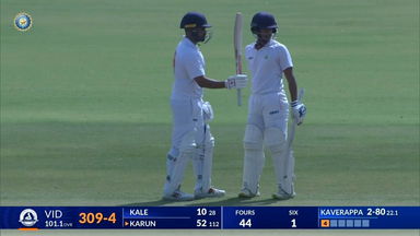 Ranji Trophy 2023/24, Vidarbha vs Karnataka, QF 1: Karun Nair's solid 90(178)
