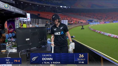 IND-W vs NZ-W 2024, 1st ODI: Lauren Down Wicket