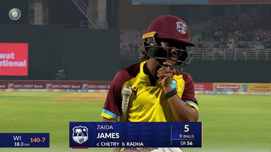 IND-W vs WI-W 2024, 1st T20I: Zaida James Wicket
