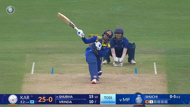 Senior Women's T20 Trophy 2025, Madhya Pradesh vs Karnataka: Shubha Satheesh's attacking knock of 39(25)