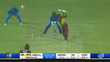 IND vs WI 2018, 2nd T20I: Keemo Paul Six