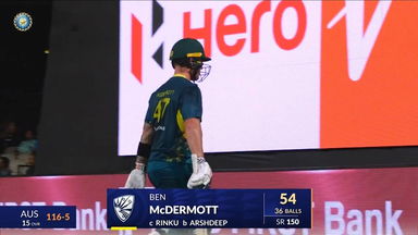 IND vs AUS 2023-24, 5TH T20I: Ben McDermott Wicket