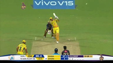 M29: KKR vs CSK – MS Dhoni Six