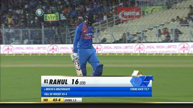 IND vs WI 2018, 1st T20I: KL Rahul Wicket