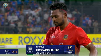 IND vs BAN 2024, 1st T20I: Najmul Hossain Shanto Wicket