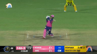 M17: CSK vs RR – Shimron Hetmyer Six