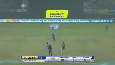 IND vs SL 2017, 2nd ODI: Angelo Mathews Six